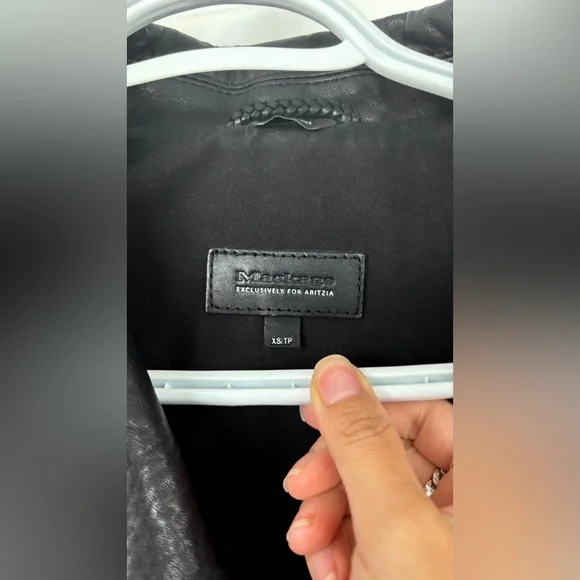 Mackage x Aritzia Black Leather Florica Biker Jacket - Picture 6 of 6